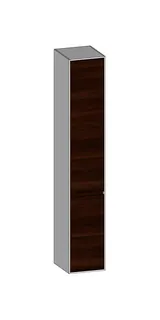 SCALIDO-Hochschrank SLIM 320x1830x350mm 2 Türen links 4 Glaseinl. Farbvar. E/W/E