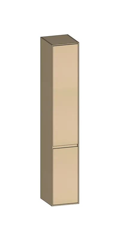 SCALIDO-Hochschrank SLIM 320x1830x350mm 2 Türen links 4 Glaseinl. Farbvar. K/K/K