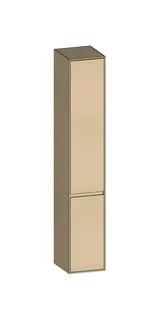 SCALIDO-Hochschrank SLIM 320x1830x350mm 2 Türen links 4 Glaseinl. Farbvar. K/K/K