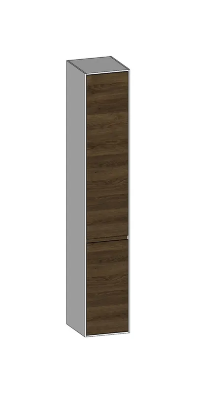 SCALIDO-Hochschrank SLIM 320x1830x350mm 2 Türen links 4 Glaseinl. Farbvar. N/W/N