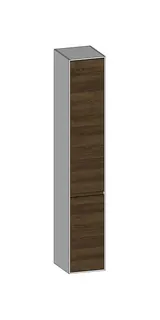 SCALIDO-Hochschrank SLIM 320x1830x350mm 2 Türen links 4 Glaseinl. Farbvar. N/W/N