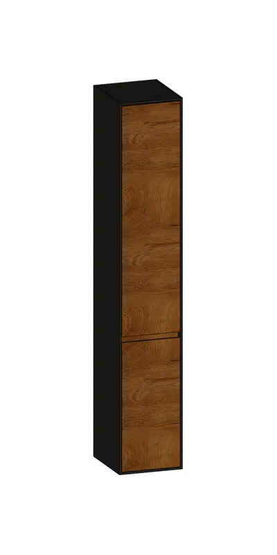 SCALIDO-Hochschrank SLIM 320x1830x350mm 2 Türen links 4 Glaseinl. Farbvar. S/A/S