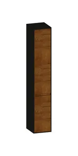 SCALIDO-Hochschrank SLIM 320x1830x350mm 2 Türen links 4 Glaseinl. Farbvar. S/A/S
