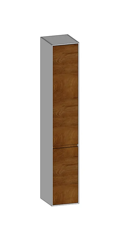 SCALIDO-Hochschrank SLIM 320x1830x350mm 2 Türen rechts 4 Glaseinl Farbvar. S/W/S