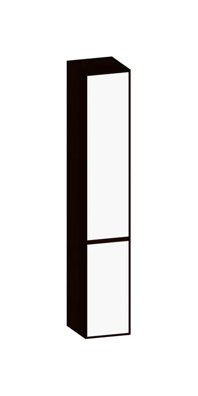 SCALIDO-Hochschrank SLIM 320x1830x350mm 2 Türen rechts 4 Glaseinl Farbvar. W/E/E