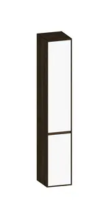 SCALIDO-Hochschrank SLIM 320x1830x350mm 2 Türen links 4 Glaseinl. Farbvar. W/N/N