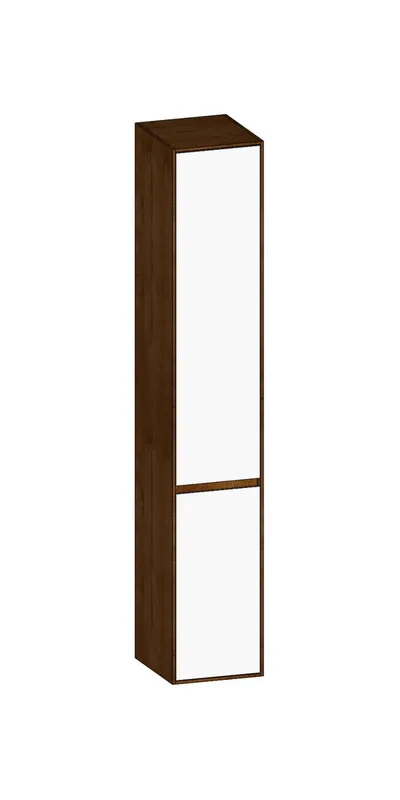 SCALIDO-Hochschrank SLIM 320x1830x350mm 2 Türen links 4 Glaseinl. Farbvar. W/S/S