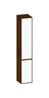 SCALIDO-Hochschrank SLIM 320x1830x350mm 2 Türen links 4 Glaseinl. Farbvar. W/S/S