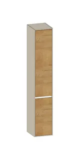 SCALIDO-Hochschrank SLIM 320x1830x350mm 2 Türen links 4 Glaseinl. Farbvar Sonder