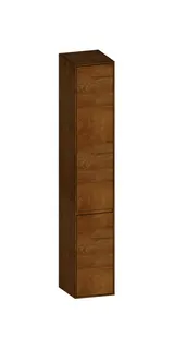 SCALIDO-Hochschrank SLIM 320x1830x350mm 2 Türen rechts 4 Glaseinl Farbvar. S/S/S
