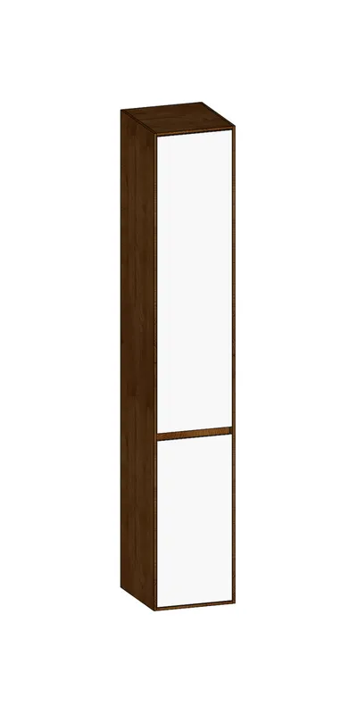 SCALIDO-Hochschrank SLIM 320x1830x350mm 2 Türen rechts 4 Glaseinl Farbvar. W/S/S