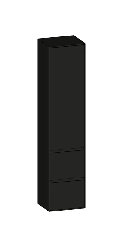 SCALIDO-Hochschrank SLIM 420x1830x350mm 1 Tür links 2 Auszüge Farbvar. A/A/A