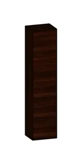 SCALIDO-Hochschrank SLIM 420x1830x350mm 1 Tür links 2 Auszüge Farbvar. E/E/E