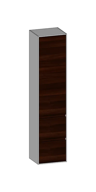 SCALIDO-Hochschrank SLIM 420x1830x350mm 1 Tür links 2 Auszüge Farbvar. E/W/E