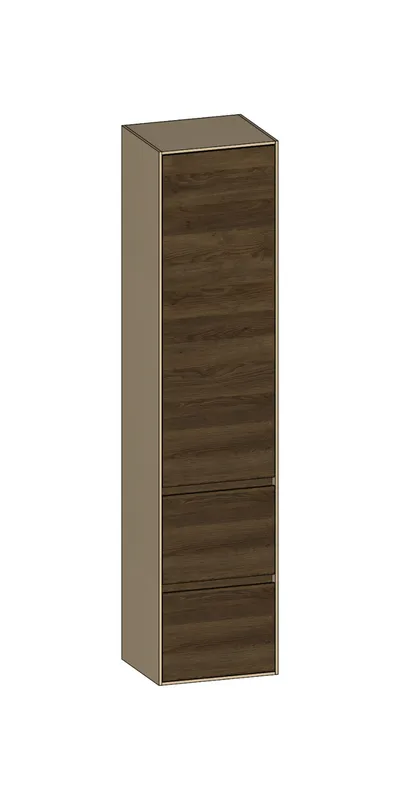 SCALIDO-Hochschrank SLIM 420x1830x350mm 1 Tür links 2 Auszüge Farbvar. N/K/N