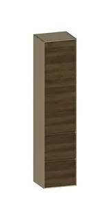 SCALIDO-Hochschrank SLIM 420x1830x350mm 1 Tür links 2 Auszüge Farbvar. N/K/N