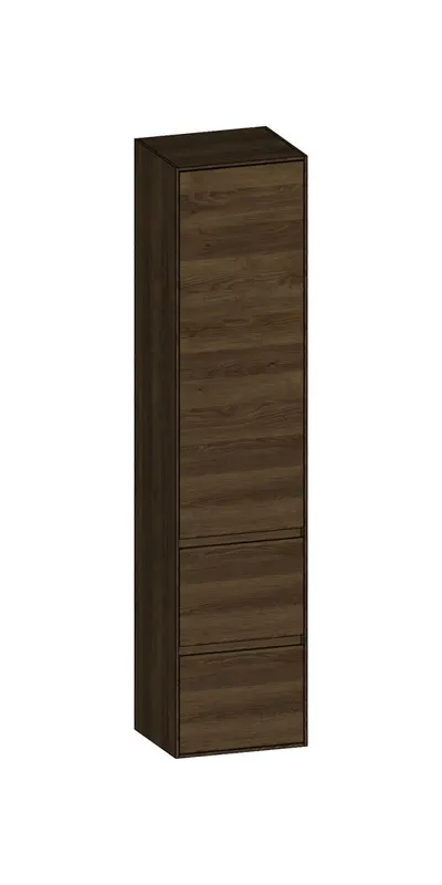 SCALIDO-Hochschrank SLIM 420x1830x350mm 1 Tür links 2 Auszüge Farbvar. N/N/N