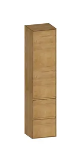 SCALIDO-Hochschrank SLIM 420x1830x350mm 1 Tür links 2 Auszüge Farbvar. S/S/S
