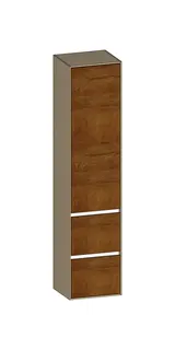 SCALIDO-Hochschrank SLIM 420x1830x350mm 1 Tür links 2 Auszüge Farbvar Sonderausf