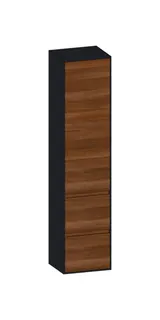 SCALIDO-Hochschrank SLIM 420x1830x350mm 1 Tür rechts 2 Auszüge Farbvar. E/V/E