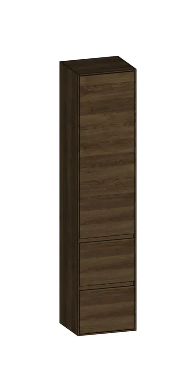SCALIDO-Hochschrank SLIM 420x1830x350mm 1 Tür rechts 2 Auszüge Farbvar. N/N/N
