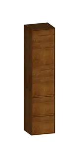 SCALIDO-Hochschrank SLIM 420x1830x350mm 1 Tür rechts 2 Auszüge Farbvar. S/S/S
