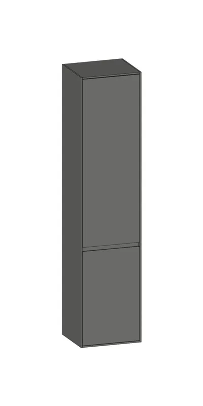 SCALIDO-Hochschrank SLIM 420x1830x350mm 2 Türen links 4 Glaseinl. Farbvar. A/A/A