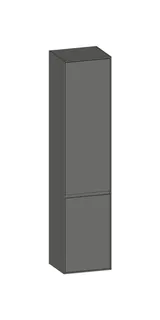SCALIDO-Hochschrank SLIM 420x1830x350mm 2 Türen links 4 Glaseinl. Farbvar. A/A/A