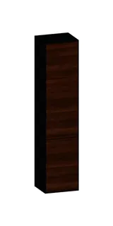 SCALIDO-Hochschrank SLIM 420x1830x350mm 2 Türen links 4 Glaseinl. Farbvar. E/V/E