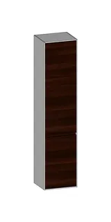 SCALIDO-Hochschrank SLIM 420x1830x350mm 2 Türen links 4 Glaseinl. Farbvar. E/W/E