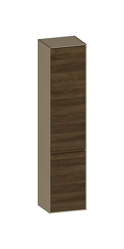 SCALIDO-Hochschrank SLIM 420x1830x350mm 2 Türen links 4 Glaseinl. Farbvar. N/K/N