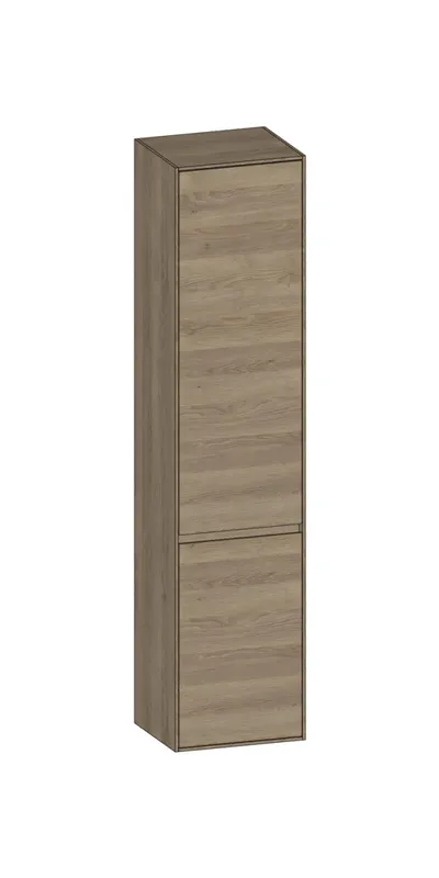 SCALIDO-Hochschrank SLIM 420x1830x350mm 2 Türen links 4 Glaseinl. Farbvar. N/N/N