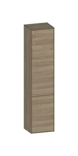 SCALIDO-Hochschrank SLIM 420x1830x350mm 2 Türen links 4 Glaseinl. Farbvar. N/N/N