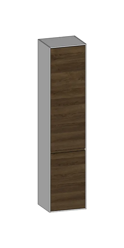 SCALIDO-Hochschrank SLIM 420x1830x350mm 2 Türen links 4 Glaseinl. Farbvar. N/W/N
