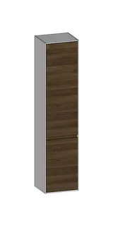 SCALIDO-Hochschrank SLIM 420x1830x350mm 2 Türen links 4 Glaseinl. Farbvar. N/W/N