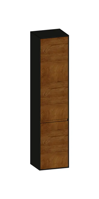 SCALIDO-Hochschrank SLIM 420x1830x350mm 2 Türen links 4 Glaseinl. Farbvar. S/A/S