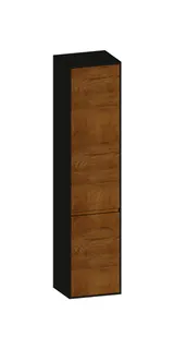 SCALIDO-Hochschrank SLIM 420x1830x350mm 2 Türen links 4 Glaseinl. Farbvar. S/A/S