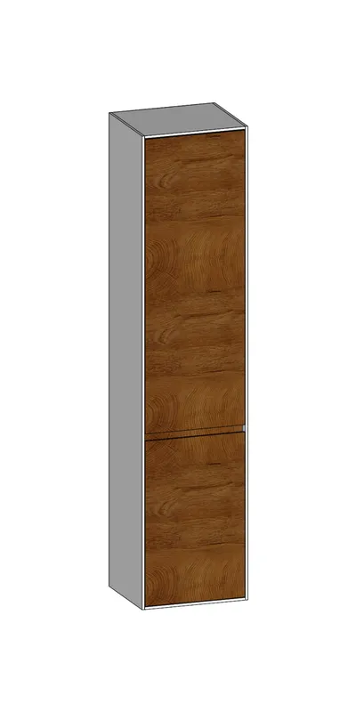SCALIDO-Hochschrank SLIM 420x1830x350mm 2 Türen links 4 Glaseinl. Farbvar. S/W/S