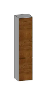 SCALIDO-Hochschrank SLIM 420x1830x350mm 2 Türen links 4 Glaseinl. Farbvar. S/W/S