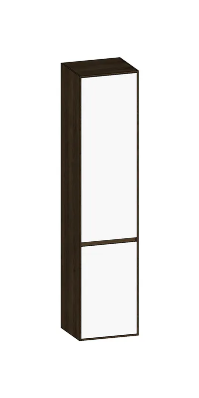 SCALIDO-Hochschrank SLIM 420x1830x350mm 2 Türen rechts 4 Glaseinl Farbvar. W/N/N