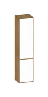 SCALIDO-Hochschrank SLIM 420x1830x350mm 2 Türen links 4 Glaseinl. Farbvar. W/S/S