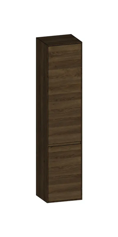 SCALIDO-Hochschrank SLIM 420x1830x350mm 2 Türen rechts 4 Glaseinl Farbvar. N/N/N