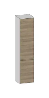 SCALIDO-Hochschrank SLIM 420x1830x350mm 2 Türen rechts 4 Glaseinl Farbvar. N/W/N