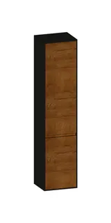SCALIDO-Hochschrank SLIM 420x1830x350mm 2 Türen rechts 4 Glaseinl Farbvar. S/A/S