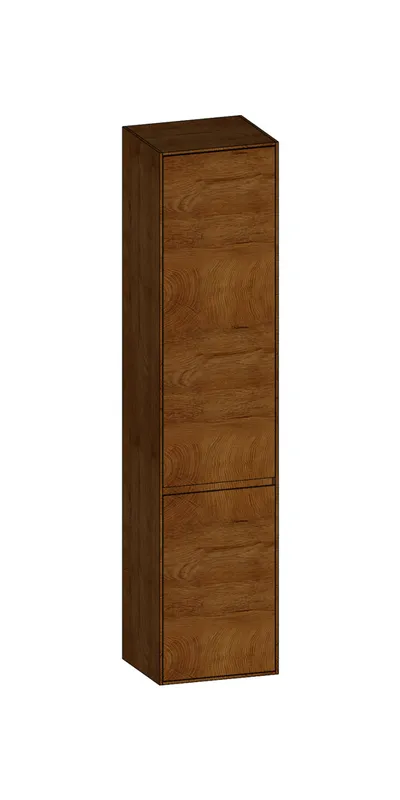 SCALIDO-Hochschrank SLIM 420x1830x350mm 2 Türen rechts 4 Glaseinl Farbvar. S/S/S