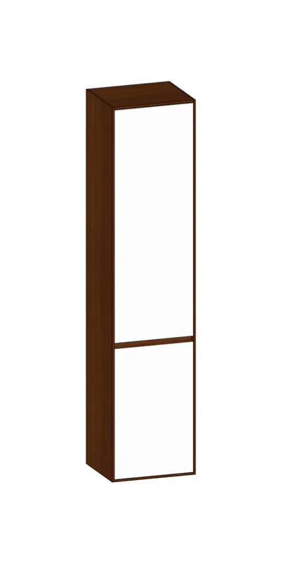 SCALIDO-Hochschrank SLIM 420x1830x350mm 2 Türen rechts 4 Glaseinl Farbvar. W/E/E