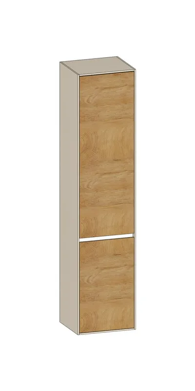 SCALIDO-Hochschrank SLIM 420x1830x350mm 2 Türen rechts 4 Glaseinl Farbvar Sonder