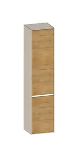 SCALIDO-Hochschrank SLIM 420x1830x350mm 2 Türen rechts 4 Glaseinl Farbvar Sonder
