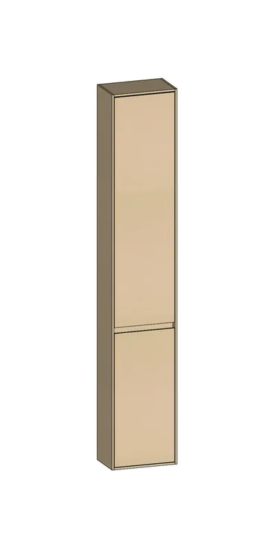 SCALIDO-Hochschrank komp. 320x1790x200mm 2 Türen links 4 Glaseinl. Farbvar. K/K/K