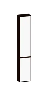 SCALIDO-Hochschrank komp. 320x1790x200mm 2 Türen links 4 Glaseinl. Farbvar. W/E/E
